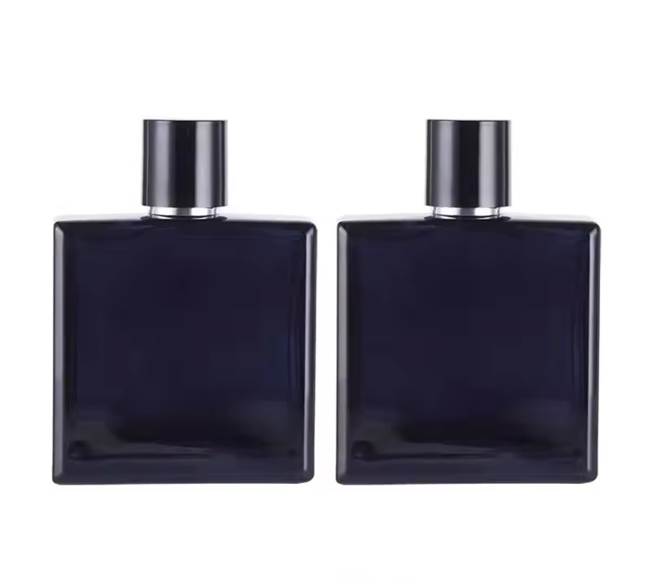 100ml Black Flat Bottle